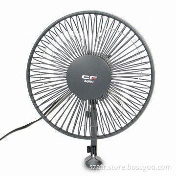 Car Fan with 12V DC Power Supply and 6 Inches Blade Diameter